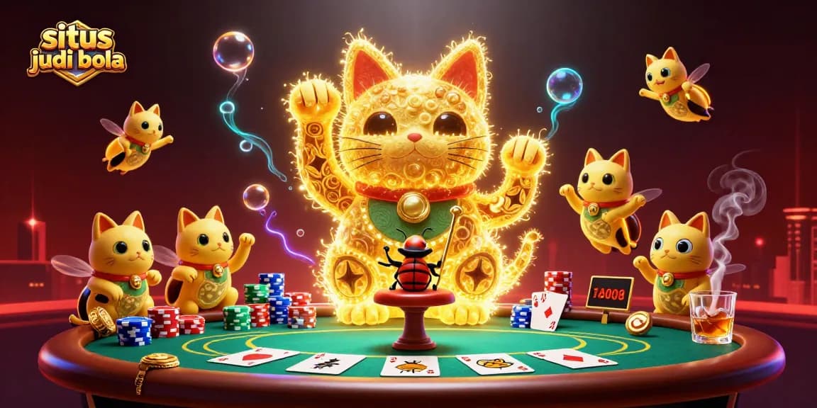Experience winning strategies at situs judi bola with this dynamic casino-themed illustration.