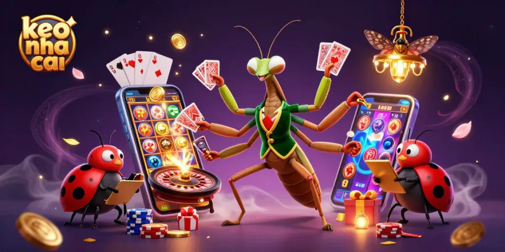 Engage with keo nha cai gameplay featuring a vibrant casino scene with unique 3D characters and dynamic elements.