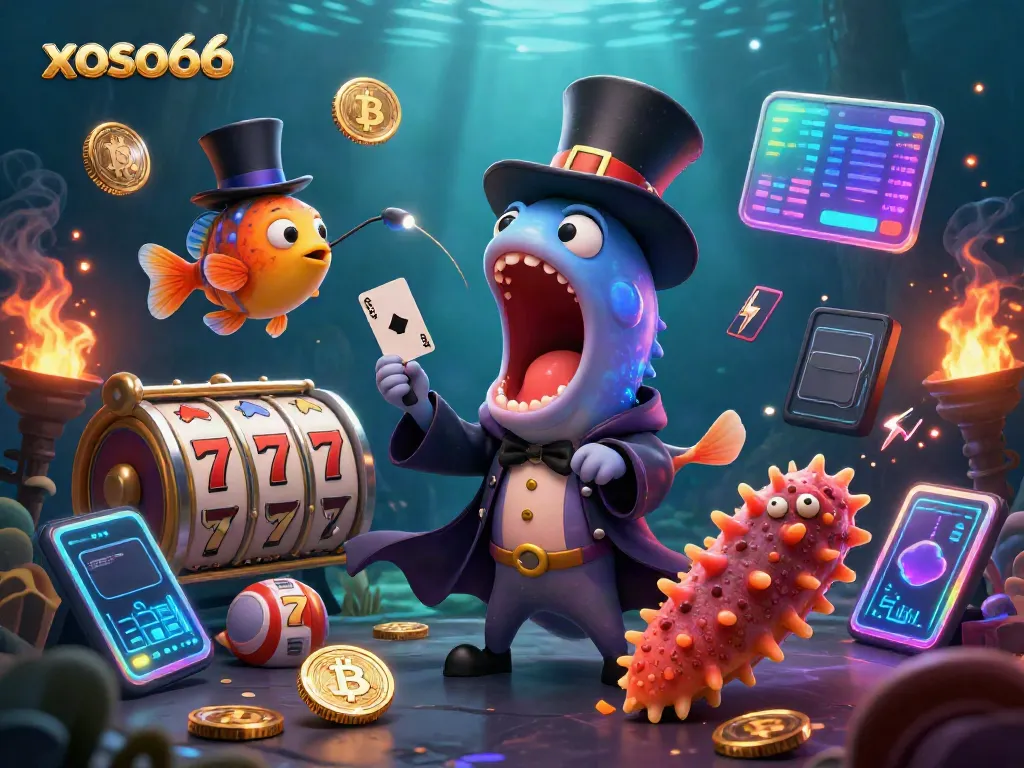 Experience thrilling magic at xoso66 with bioluminescent creatures performing spectacular card tricks