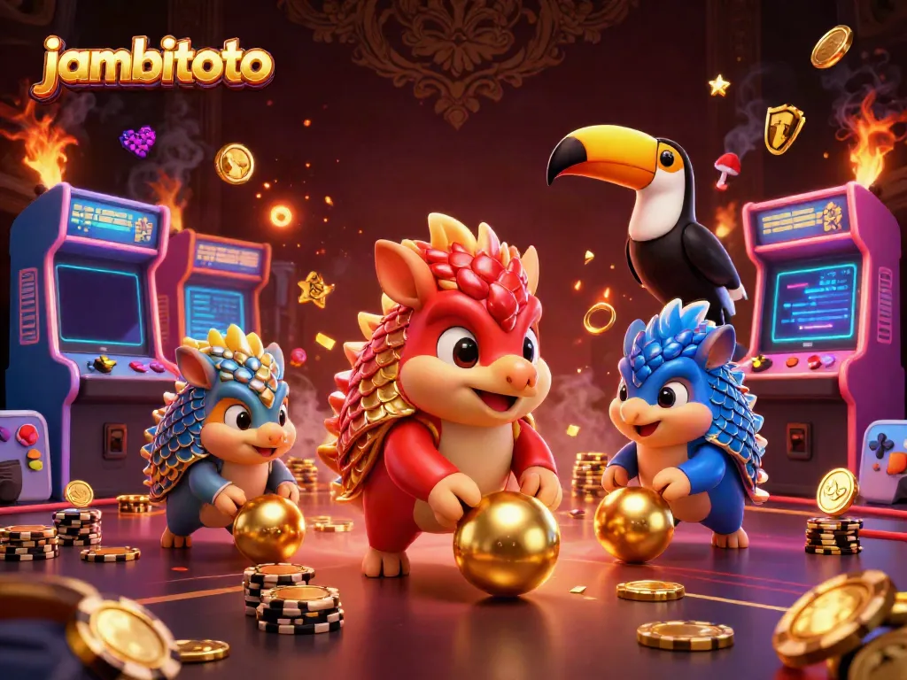 Experience thrilling action with jambitoto as rival pangolins compete in a vibrant casino scene.