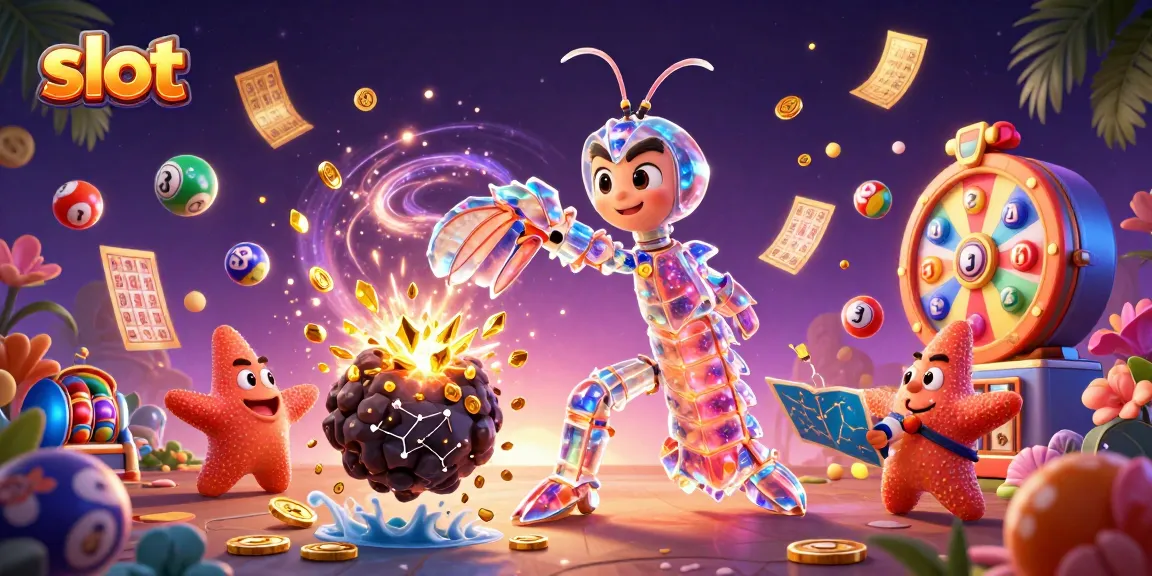 Spin slot reels as a galactic samurai hero punches through an asteroid, showering golden gems.