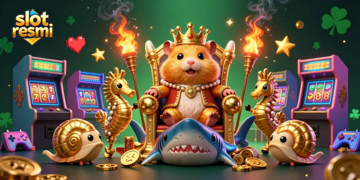 Spin and win exciting rewards with the engaging slot resmi gaming experience featuring a vibrant hamster king and colorful reels.