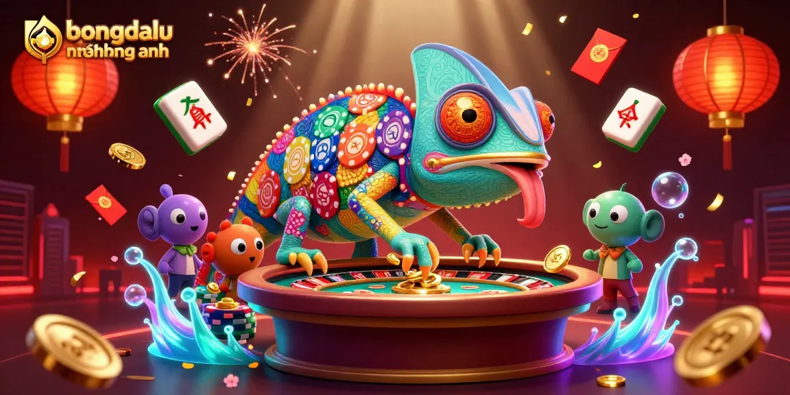 Experience live betting with bongdalu ngoại hạng anh in this vibrant 3D casino scene filled with excitement.