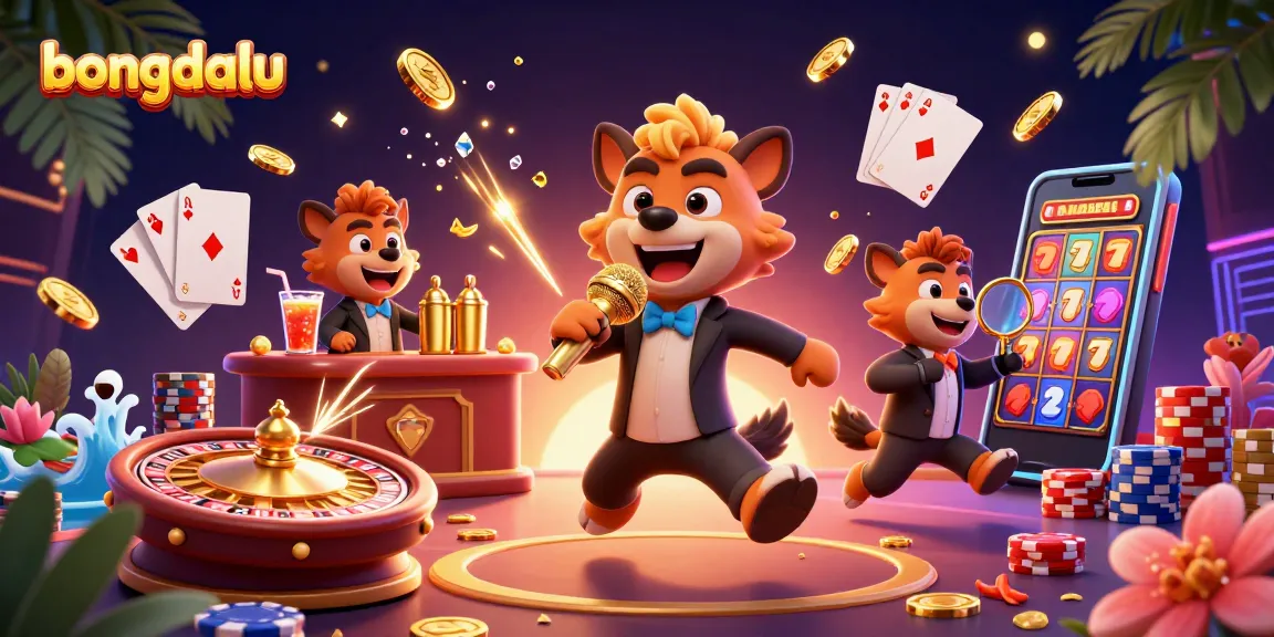Experience the excitement of bongdalu with vivid 3D hyenas gambling in a casino.