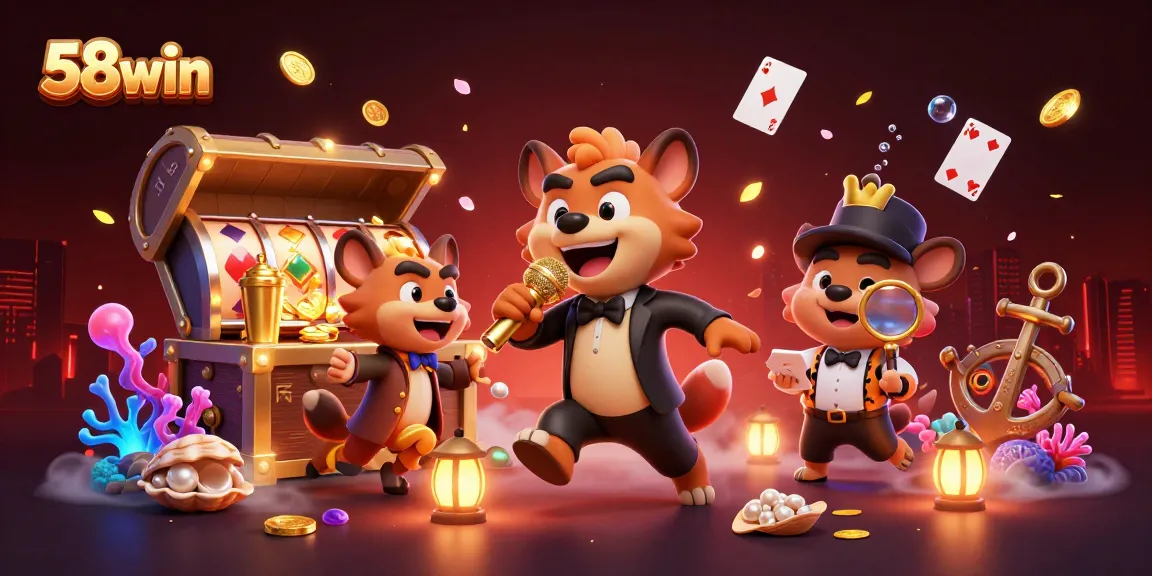 Engage in fun comedy gambling with 58win hyenas running a lively casino club.