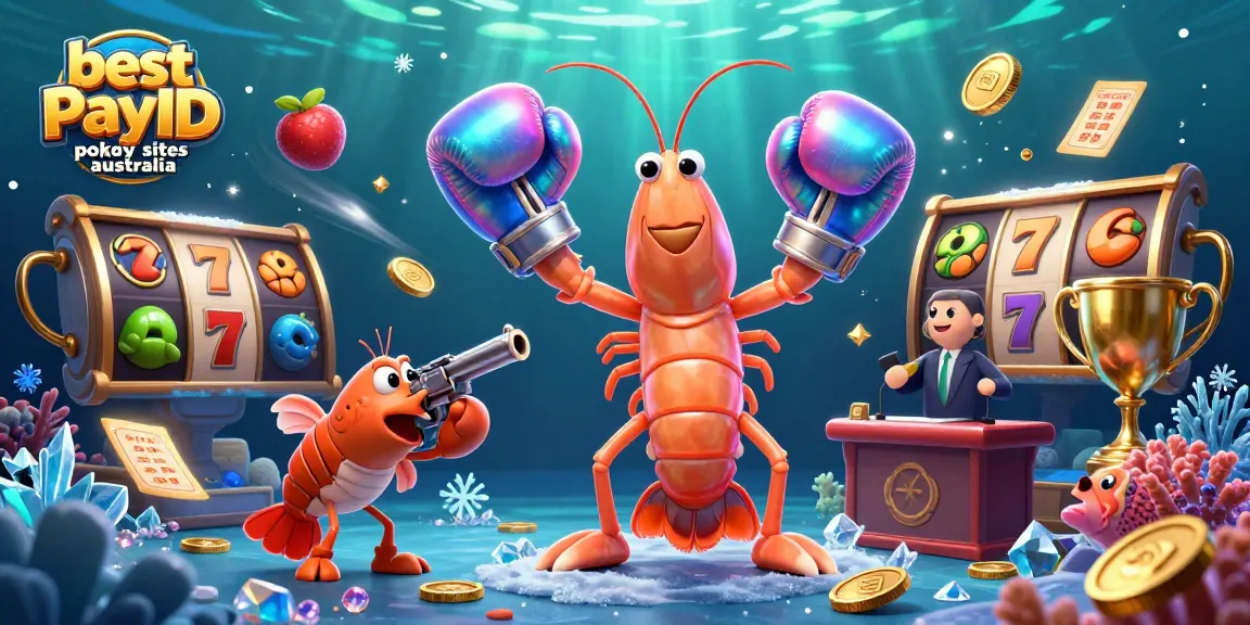 Engage with the best PayID pokies sites Australia through a vibrant 3D illustration of casino elements.