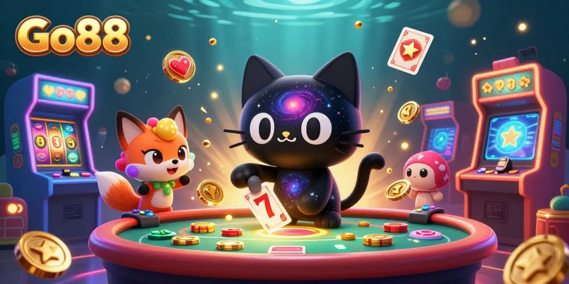 Experience thrilling gameplay at Go88 with cosmic characters and casino elements in vibrant 3D action.