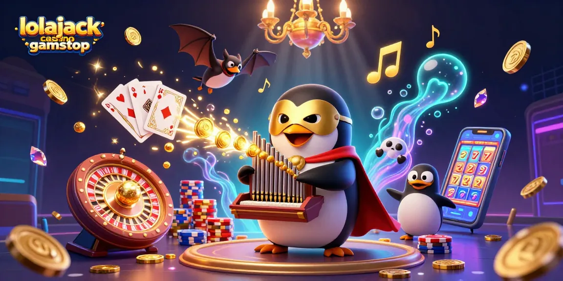 Experience thrilling gameplay at Lolajack Casino Gamstop with vibrant 3D illustrations of exciting casino characters and elements.