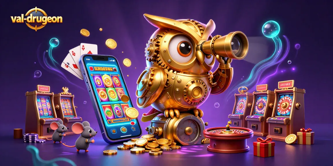 Experience the thrill of slots at val-drugeon with golden owl insights in a vibrant casino scene.